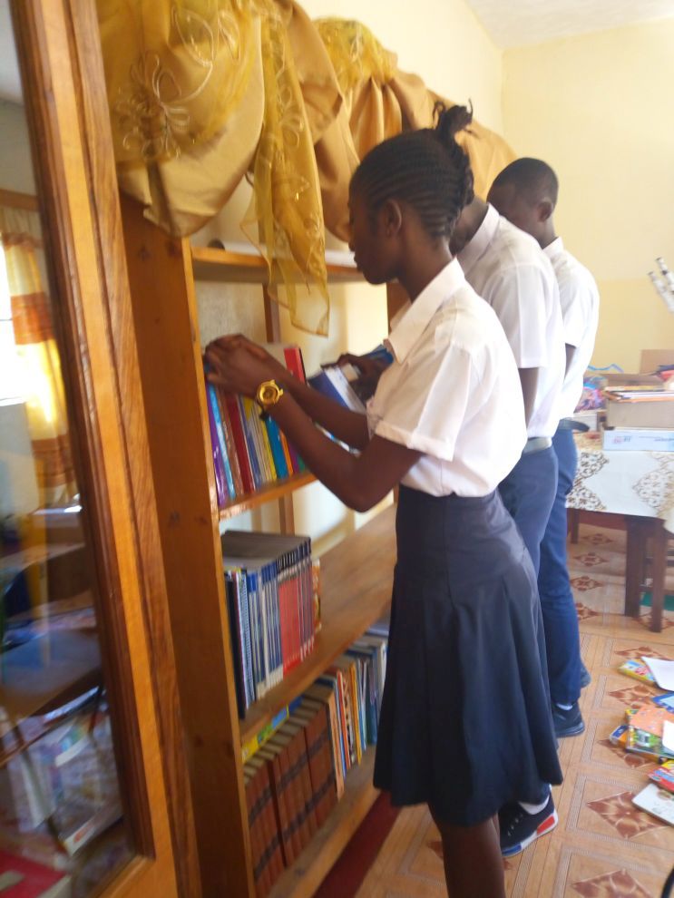 Loading Shelves with Books Loading Shelves with Books