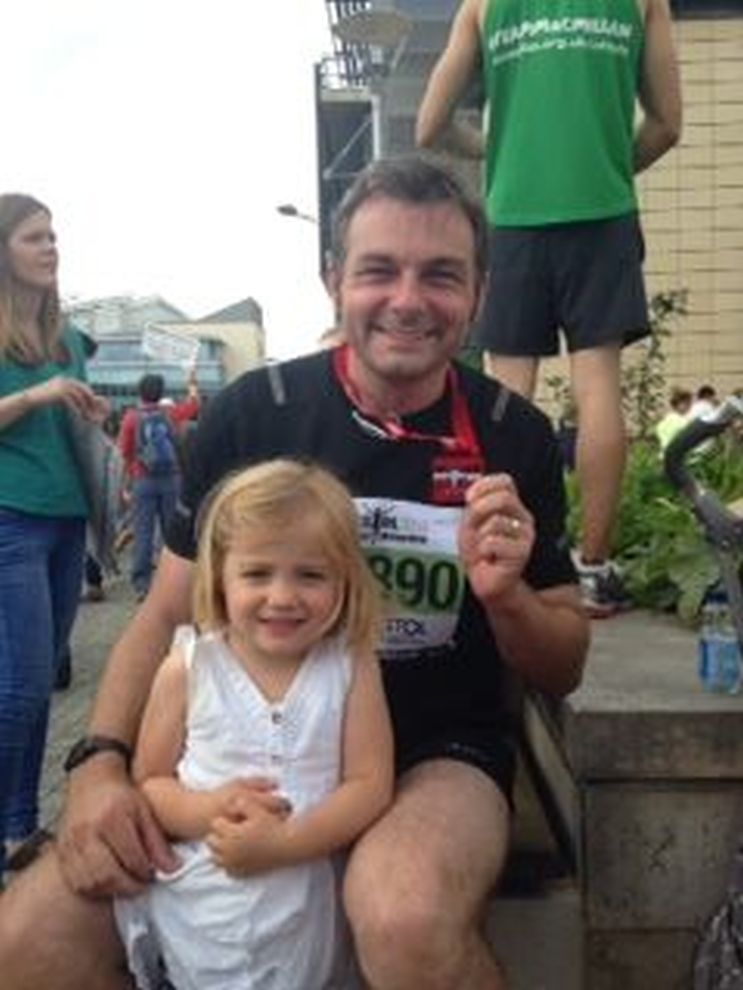 Marc and daughter at the finish line Marc and daughter at the finish line