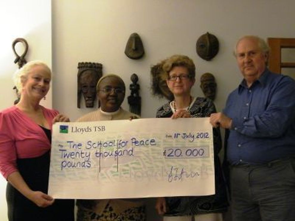 Sister Virgine Cheque Presentation