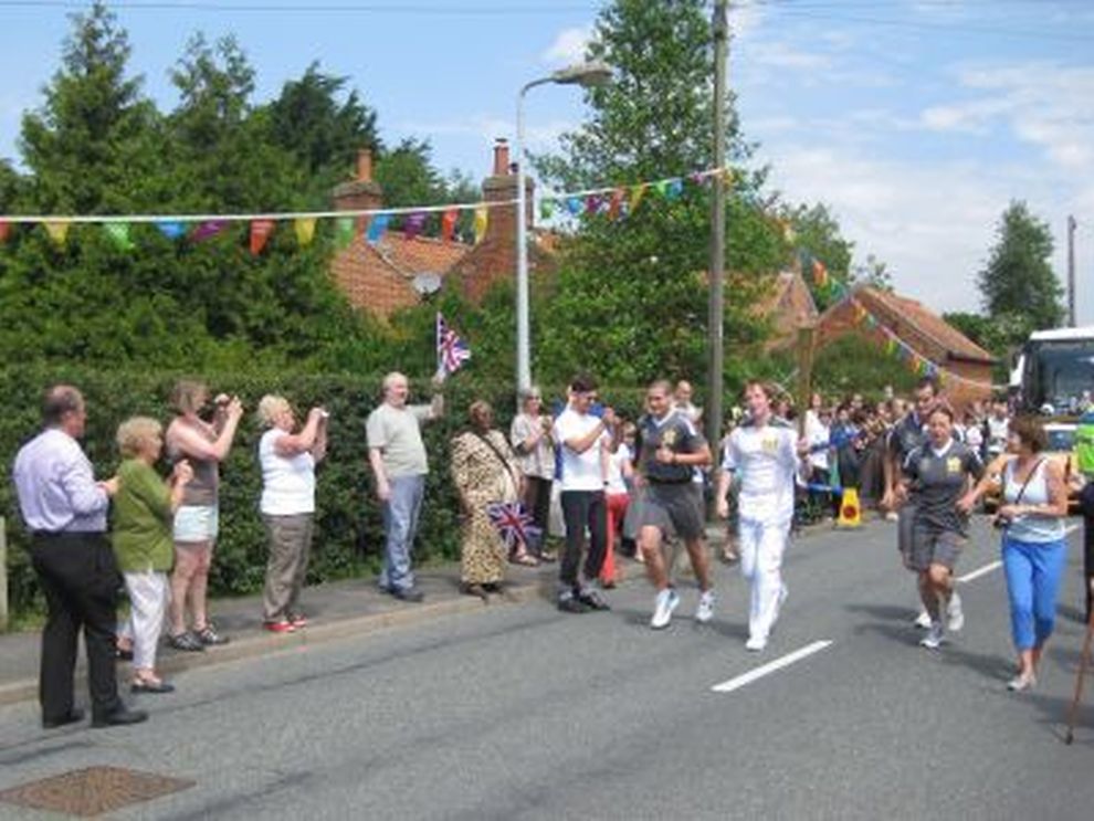 Sister Virginie sees the Olympic Torch Sister Virginie sees the Olympic Torch
