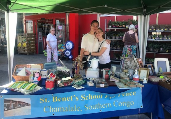 Jolina and Sophie on stall in August